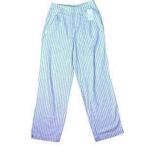 A NEW DAY NWT Pinstripe Linen Blend Trouser Pants Size 4 in Cream